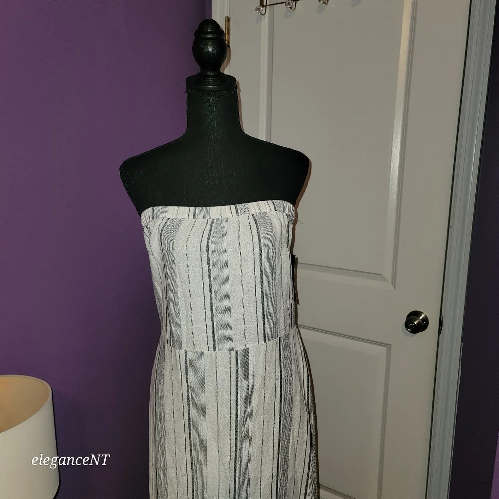 NY & Co. SoHo Street  Black and White Striped Women's Dress Sz: XL NWT - Picture 8 of 12